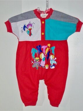 Vintage Tutti Frutti Colour Block Romper